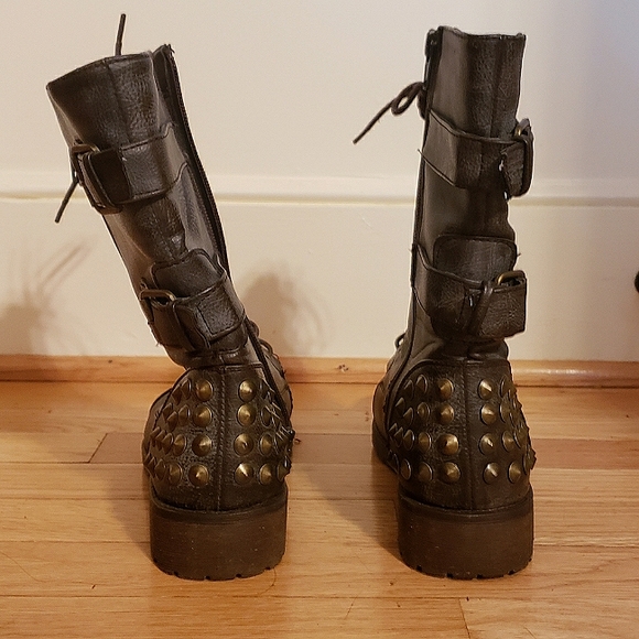 Brown combat boots - Picture 7 of 8